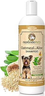 Oatmeal Shampoo for Dogs with Aloe Vera. Hypoallergenic Dog Shampoo for Allergies and Itching. Ideal Pet Shampoo for your Dog Grooming Supplies - Dog Bathing Supplies. Best Cat Shampoo & Puppy Shampoo