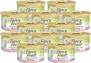 Fancy Feast Tender Turkey Feast Kitten Made with Real Milk 12-Cans