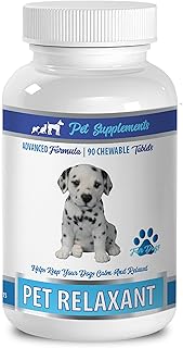 Dog Calming Treats - PET Relaxant - Advanced Formula - for Dogs - CHEWABLE Tablets - Dog Valerian - 1 Bottle (90 Chews)