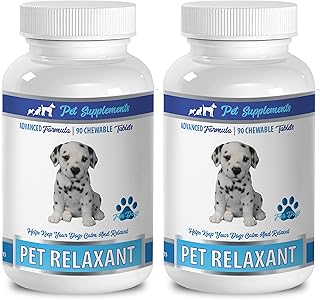 Puppy Relax - PET Relaxant - Advanced Formula - for Dogs - CHEWABLE Tablets - Dog Relaxation Treats - 2 Bottle (180 Chews)