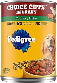 Pedigree Choice Cuts In Gravy Adult Canned Soft Wet Dog Food, Country Stew, 13.2 Ounce Can