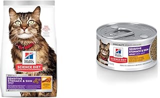 Hill's Science Diet Dry Cat Food, Adult, Sensitive Stomach & Skin