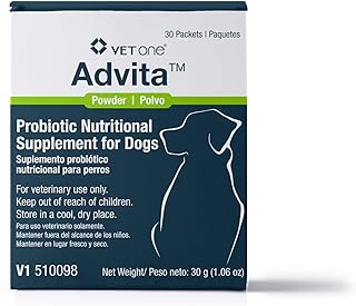 Vet One Advita™ Probiotic Powder for Dogs, a Daily Nutritional Supplement to Maintain Immune System, Appetite, & Digestion in 30, 1g Packets (3-Pack)