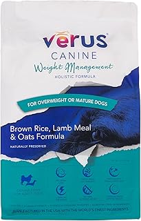 VeRUS Pet Foods Dry Dog Food Lamb, Weight Management Formula 4lb Bag