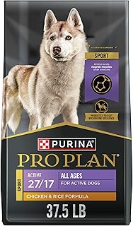 Purina Pro Plan Active, High Protein Dog Food, SPORT 27/17 Chicken and Rice Formula - 37.5 lb. Bag