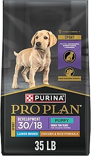 Purina Pro Plan Sport Development Large Breed 30/18 Chicken and Rice High Protein Dog Food Puppy Formula - 35 lb. Bag