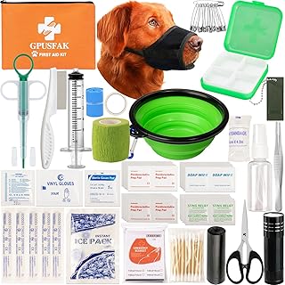 Dog First Aid Kit - Pet First Aid Kit for Dogs Pet Emergency Kit with Pets First Aid Supplies for Home Camping Hiking Traveling