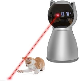 YVE LIFE Laser Cat Toys for Indoor Cats,The 4th Generation Real Random Trajectory Motion Activated Rechargeable Automatic Cat Laser Toy,Interactive Cat Toys for Bored Indoor Cats/Kittens (Gray)