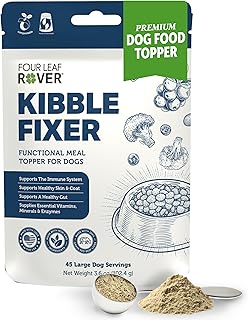 FOUR LEAF ROVER Kibble Fixer - Freeze-Dried Dog Food Topper with Dog Probiotics and Digestive Enzymes - Supports Healthy Digestion and Immune Systems