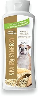 Pet Dog Shampoo Natural Dead Sea Mineral Rich, Aloe Vera & Vitamin-E, Soothing Anti-itching, Deodorizing, Cleansing - Oatmeal & Baking Soda - (1) Bottle 16.5 FL OZ