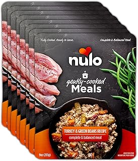 Nulo Gently-Cooked Meals Complete and Balanced Adult Wet Dog Food, Turkey & Green Bean, 9 Ounce, 8 Count