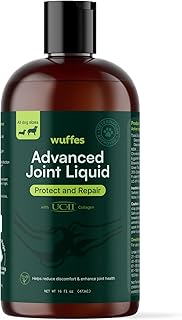 Wuffes Advanced Joint Liquid for Dogs - Hip & Joint Support Supplement with Glucosamine, Chondroitin, UC-II® Collagen, and MSM, for Small & Large Breeds - 16 Oz