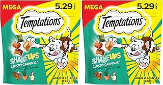 Temptations Cat Treats, Crustacean Celebration Flavor, 5.29 oz | Crunchy and Soft | Pack of 2 | ShakeUps
