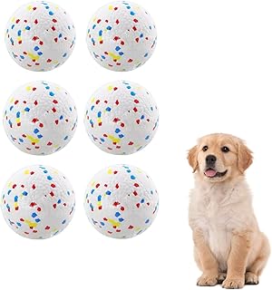 Automatic Tennis Ball Launcher for Dogs, Interactive Dog Toy Thrower, Adjustable Distance ft, Includes 2.3-inch Small Balls (6 Pcs Balls)