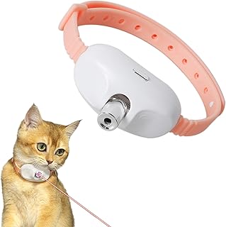 Generic Automatic Cat Laser Toys - Interactive Cat Toys with LED Light, Wearable Electronic Collar for Kitten, USB Rechargeable
