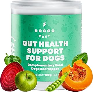 Natural Freeze-Dried Dog Food Topper with Pumpkin, Spinach & Beetroot - Fiber-Rich Digestive Support Powder for Healthy Dog Gut Health - Easy-Mix Meal Enhancement for All Breeds & Ages