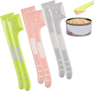 6 Pcs Dog Cat Food Spoon Pet Food Can Supplies Mini Scoop Food Canned Silicone Cat Wet Spatula Pet Food Mixing Spoons Set Canned Scoop for Dog Feeding Jar Wet Food Storage
