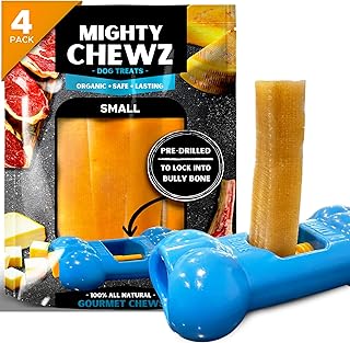 Yak Chew Holder Pack, Small (4 Pieces) - Includes Yak Cheese Holder for Safe, Secure and Smarter Chewing. Also a Bully Stick Holder Too!