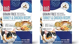 The Honest Kitchen Whole Food Clusters Grain Free Turkey & Chicken Dry Cat Food, 1 lb Trial Pouch (Pack of 2)