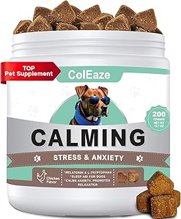 Calming Chews for Dogs Puppy Dog Calming Chews, Help Manage Stress and Promote Relaxation Sleep Aid Calm Dog from Noise, Thunder, Barking, Separation, Small Medium Large & All Breeds