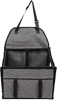 Yoidesu Pet Car Crate, Dog Car Seat Large Capacity Waterproofing for Travel (Light Grey)