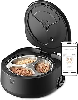 PETLIBRO Automatic Cat Feeder for Wet Food, Refrigerated Cat Feeder with Stainless Steel Bowl and Semiconductor Cooling, App Controlled Pet Food Dispenser Holds 3 Fresh Meals, Easy to Clean