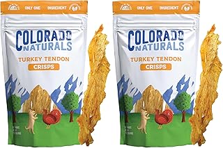 Colorado Naturals Turkey Tendon Chews, 3 oz – All-Natural, Made in USA, No Fillers or Preservatives – Great for Dental Health (Pack of 2)