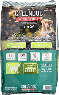 The Green Dog: Super Premium: Adult Regular Bite - 33 Lb Bag Dog Food - Plant Based Protein, Vegan Dry Pet Kibble, Gluten Free, Complete Nutrition