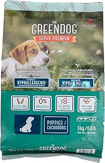 The Green Dog: Super Premium - Puppies - 6.6 Lb Bag Dog Food - Plant Based Protein, Vegan Dry Pet Kibble, Gluten Free, Complete Nutrition