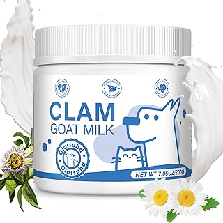 Goat Milk Powder Cat & Dog Calming Pet Goats Milk Calm Treats Anxiety Relief Contains GABA Designed for Pets with Anxiety Stress and Hyperactivity Supports Immune Skin and Bone Health