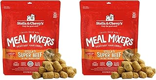 Stella & Chewy's Freeze-Dried Raw Beef Meal Mixers- Dog Food Topper and Mixer - Made with 95% Grass-Fed Beef,Organs & Bone - Perfect for Picky Eaters - Grain-Free - 35 oz,(Pack of 2)