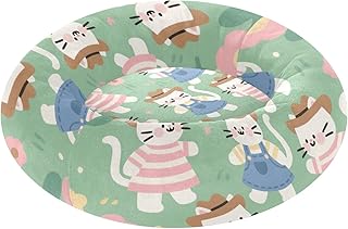 Orthopedic Dog Bed Extra Small Size Cartoon Cat Flower Design Non Slip Memory Foam Bed