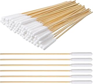 100 Pcs 6-Inch Long Cotton Swabs - Extended Reach Pet Ear Cleaner Tool & Applicators for Dog Ear Cleaning, Electronics, Crafts, First Aid