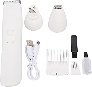 Pilipane Dog Hair Clipper Set Rechargeable 3 in 1 Pet Grooming Kit with Nail Grinder and Hair Trimmer for Dogs Cats Safe Effective Electric Clipper Plastic 15.5x3.5cm 500mah Battery