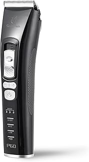 FENICE PEAK Dog Grooming Clippers for Thick Heavy Coats 3 Speeds Low Noise Pet Grooming Kit Cat Eletric Clipper with 10FC Ceramic & Stainless Steel Blade,Black