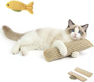 Interactive Catnip Chew Toy, Catnips Pillow Toy Kickers for Cats, Soft Sisal, Scratch and Bite Resistant for Teething Play & Stress Relief(Large)