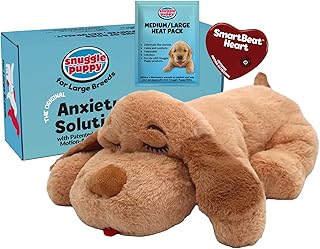 Snuggle Puppy Original for Large Breeds - Heartbeat Puppy for Dogs - Pet Anxiety Relief and Calming Aid - Comfort Dog Toy - Behavioral Training and Sleep Aid Cuddle Buddy - Biscuit