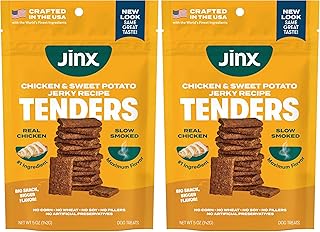 Jinx Chicken Tenders Jerky Dog Treats – Soft & Chewy, All Natural Dog Jerky Treats with Cage-Free Chicken - Pet Products for All Dogs (Puppies, Adults & Seniors) - 5oz (Pack of 2)