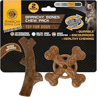 American Kennel Club 2 Pack Training Assorted Dog Toy – Moderate Chewers, Durable & Long-Lasting, Supports Dental Health