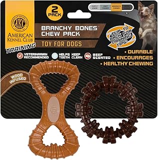American Kennel Club 2 Pack Double Tug and Ring Set Dog Toy – Moderate Chewers, Durable & Long-Lasting, Supports Dental Health