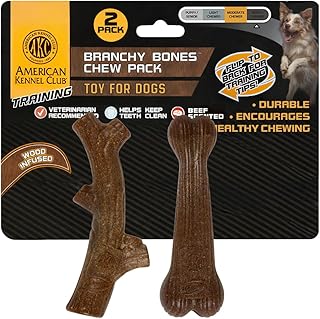 American Kennel Club 2 Pack Training Assorted Dog Toy – Moderate Chewers, Durable & Long-Lasting, Supports Dental Health