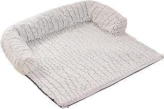 Dog Bed Couch Protector, Non Slip Raised Edge, Calming Pet Bed with Soft Padding, Memory Foam Dog Beds for Home Furniture Protection, Plush Beds for Indoor Relaxation, Removable Washable Cover