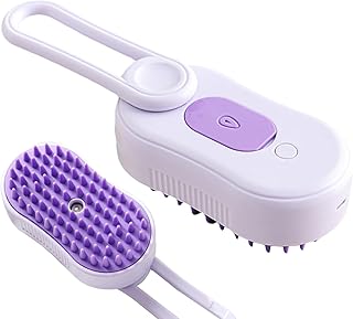 Pet Grooming Brush – Multi Functional Hair Removal Tool, Moistures Mist Feature, Ergonomic Handle, 19x7x5cm Bristles | Self Cleaning Comb for Cats Dogs Shedding Control Long Short Hair Care