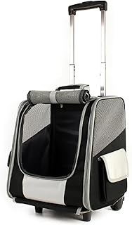 pet Backpack, Pet Carrier Backpack Travel Bag with Wheels Breathable Outdoor Airline Approved Transport for Small Dogs Cats Outgoing,pet Supplies