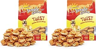 Jungle Calling Chicken Wrapped Banana Dog Treats – Healthy Low-Fat, Grain-Free Training Snacks with Natural Fiber for Small and Medium Dogs, 10.6 oz (Pack of 2)