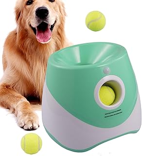 Automatic Dog Ball Launcher - Automatic Toys With Adjustable Reach,Pet Ball Throwing Machine - For Puppies Small Medium Large Breeds Indoor Garden Yard E