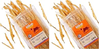 Riley's Turkey Tendons for Dogs Made in The USA & Sourced in The USA - Single Ingredient Dog Treats - All Natural Turkey Tendon Chews for Dogs - 4 oz (Pack of 2)