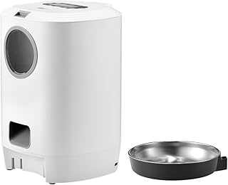 Automatic Pet Feeder Smart Food Bowl with 4-Meal Programmable Timer, Voice Recording for Cats and Dogs, Dry Food Dispenser Container for Home Use