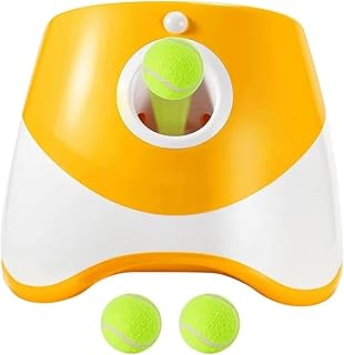 Rechargeable Automatic Tennis Ball Launcher for Dogs, Interactive Chase and Pinball Machine Toy