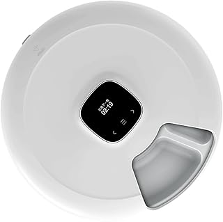 Programmable Pet Feeder ABS Design, 6-Slot Food Dispenser for Scheduled Dry Kibble & Snacks Feeding Automatic Pet Feeders for Cats